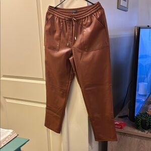 Men's Brown Leather Pants
